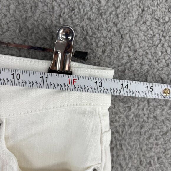 J.Crew Flare Crop Mid Rise White Jean in stretch Sz 26 BO933 - Picture 6 of 15
